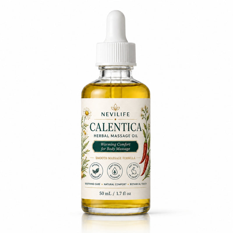 Nevilife Calentica Oil: Warming Massage Oil for Muscle & Joint Comfort