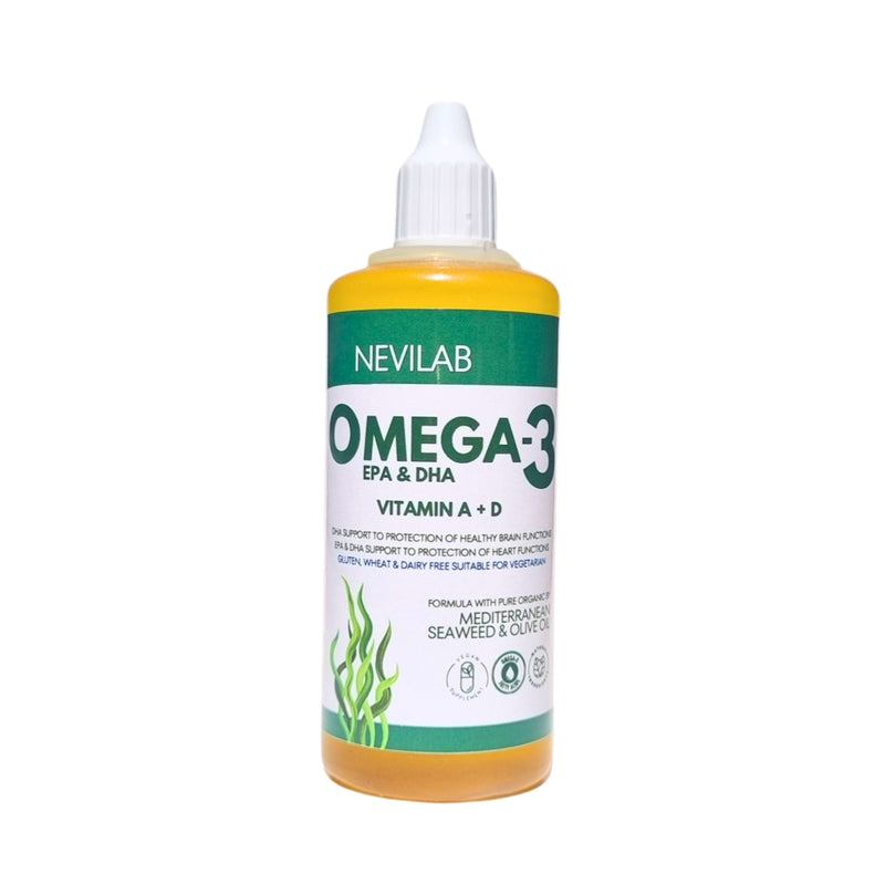 Nevilife Vegan Omega-3 (DHA & EPA): Pure Plant-Based Algae Oil