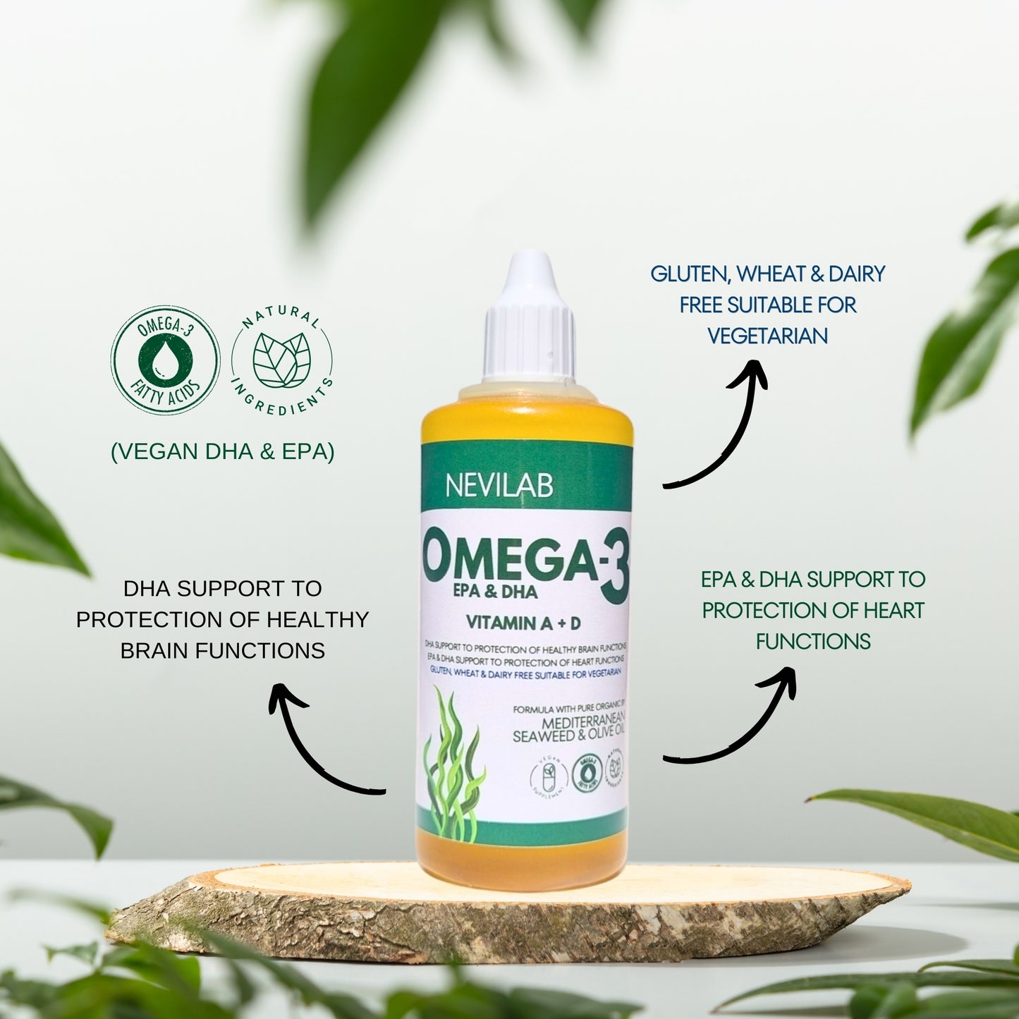 Nevilab Omega 3 (Vegan DHA & EPA) 100 ml