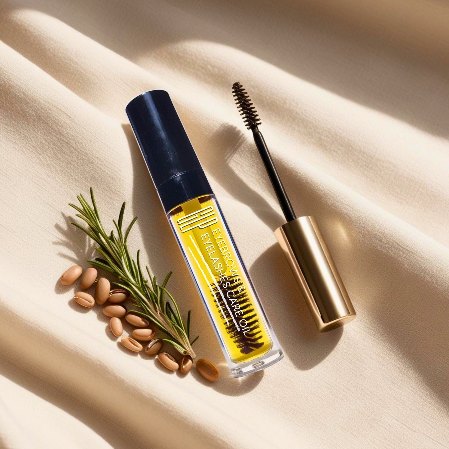 Organic and natural Strengthening eyebrow eyelashes oil with bayleaf oil and lavender oil