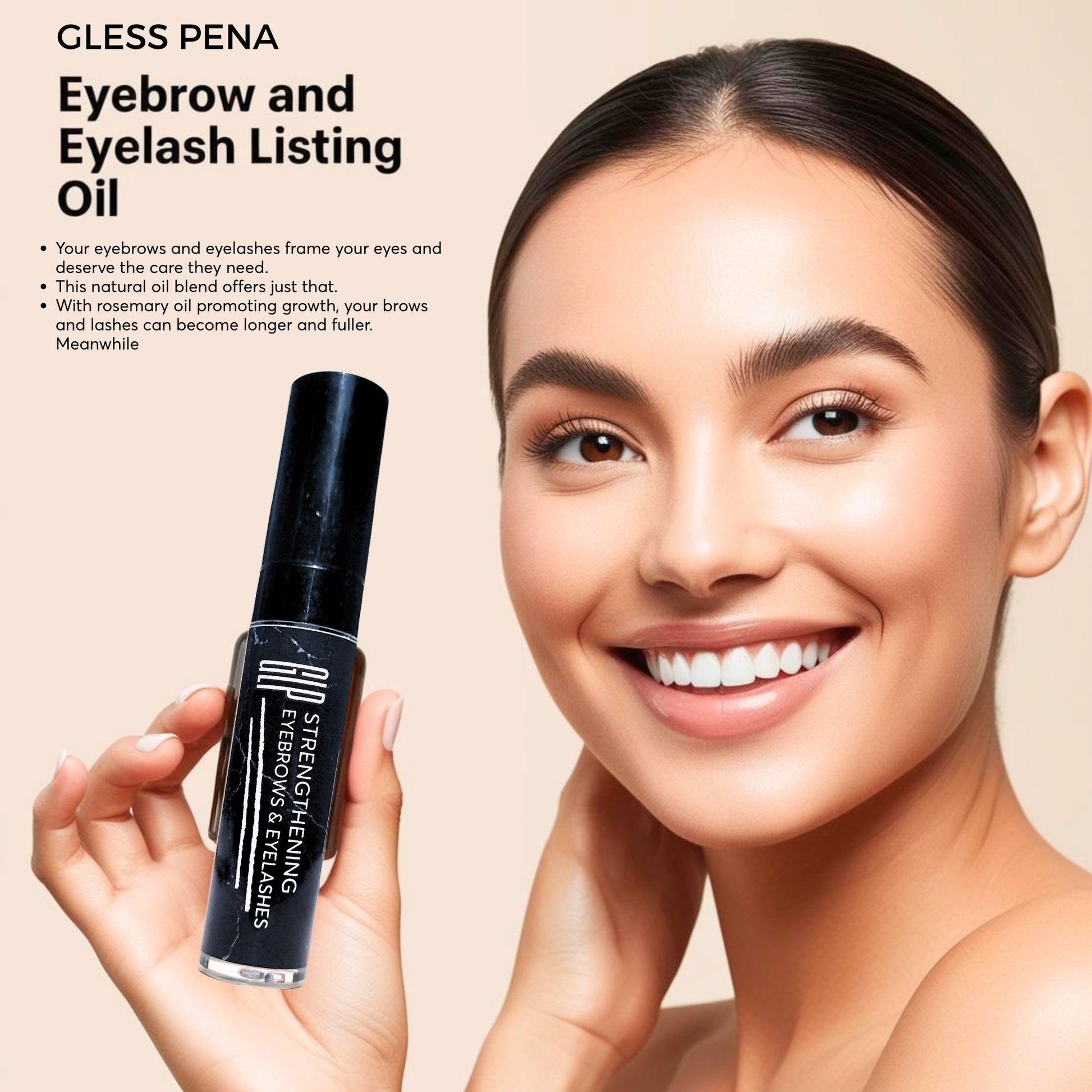 GLP organic strengthening eyebrows and eyelashes oil