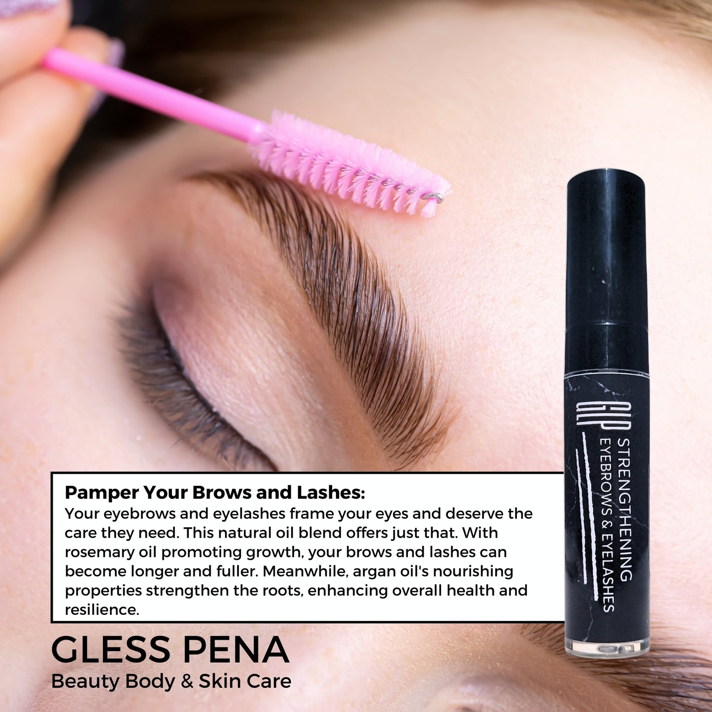 GLP organic strengthening eyebrows and eyelashes oil