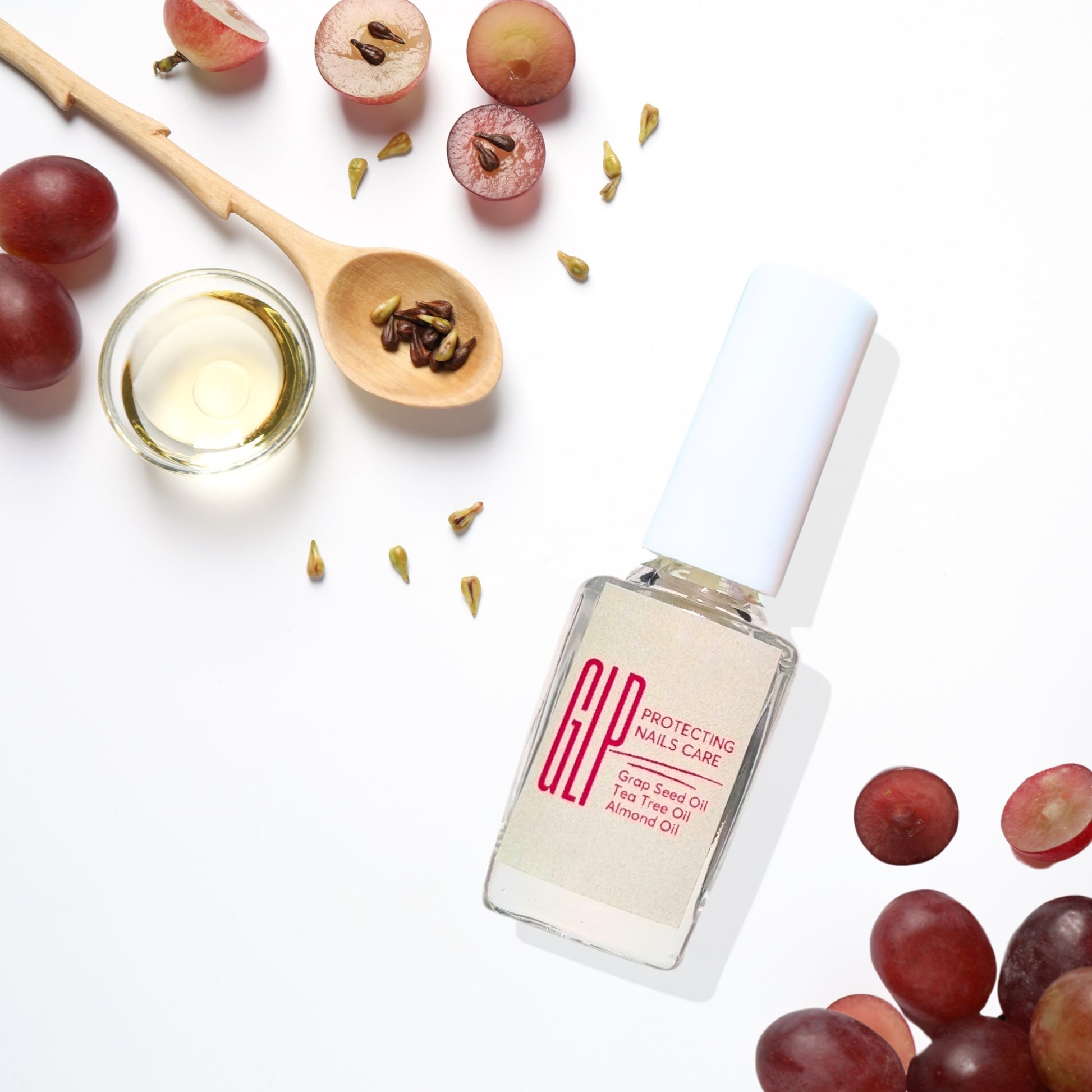 protecting nails care cuticle oil with grape oil, tea tree oil and almond oil