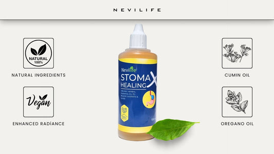Aceite curativo Stomax de Nevilife: una solución natural para la salud digestiva