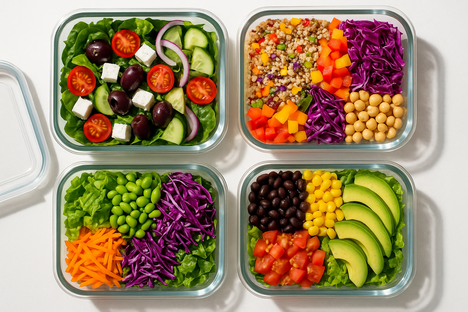 4 Easy & Healthy Lunch Salads for a Vibrant Week