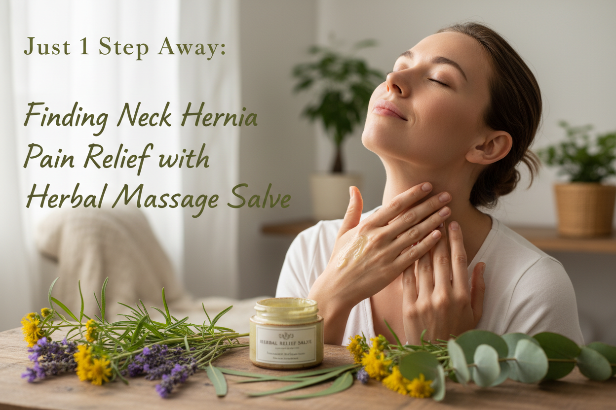 Just 1 Step Away: Finding Neck Hernia Pain Relief with Herbal Massage Salve