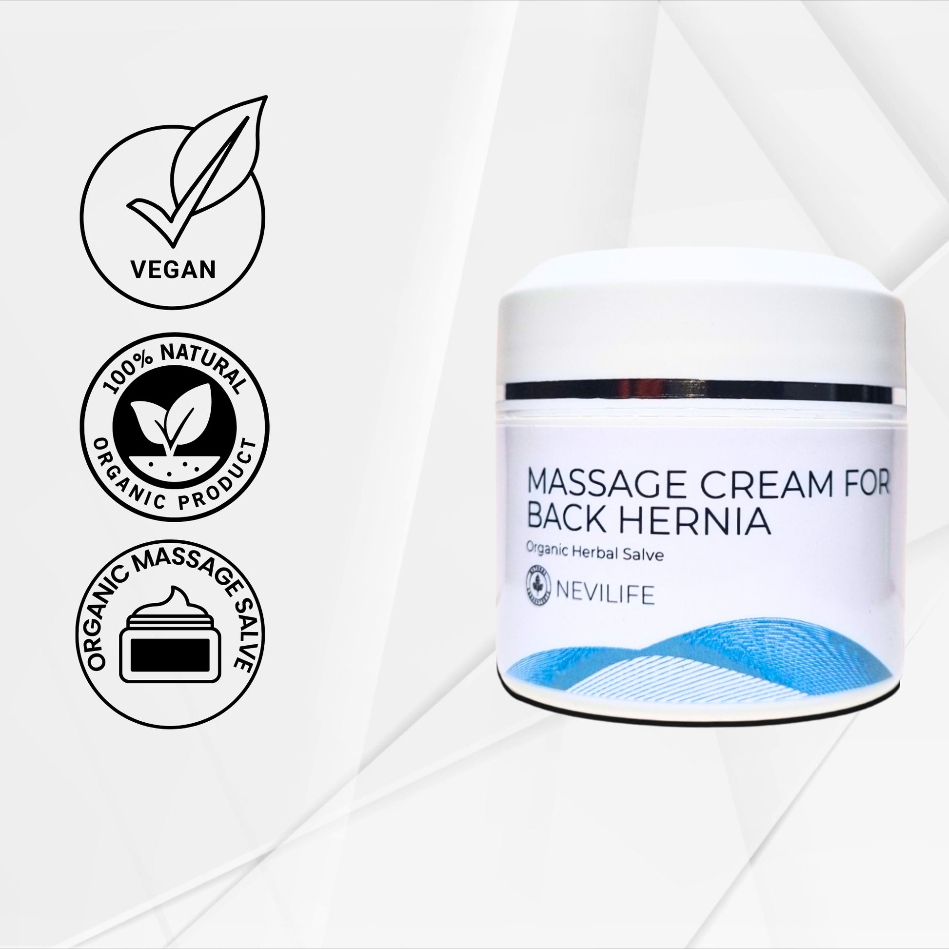 Back hernia massage cream for back pain relief.