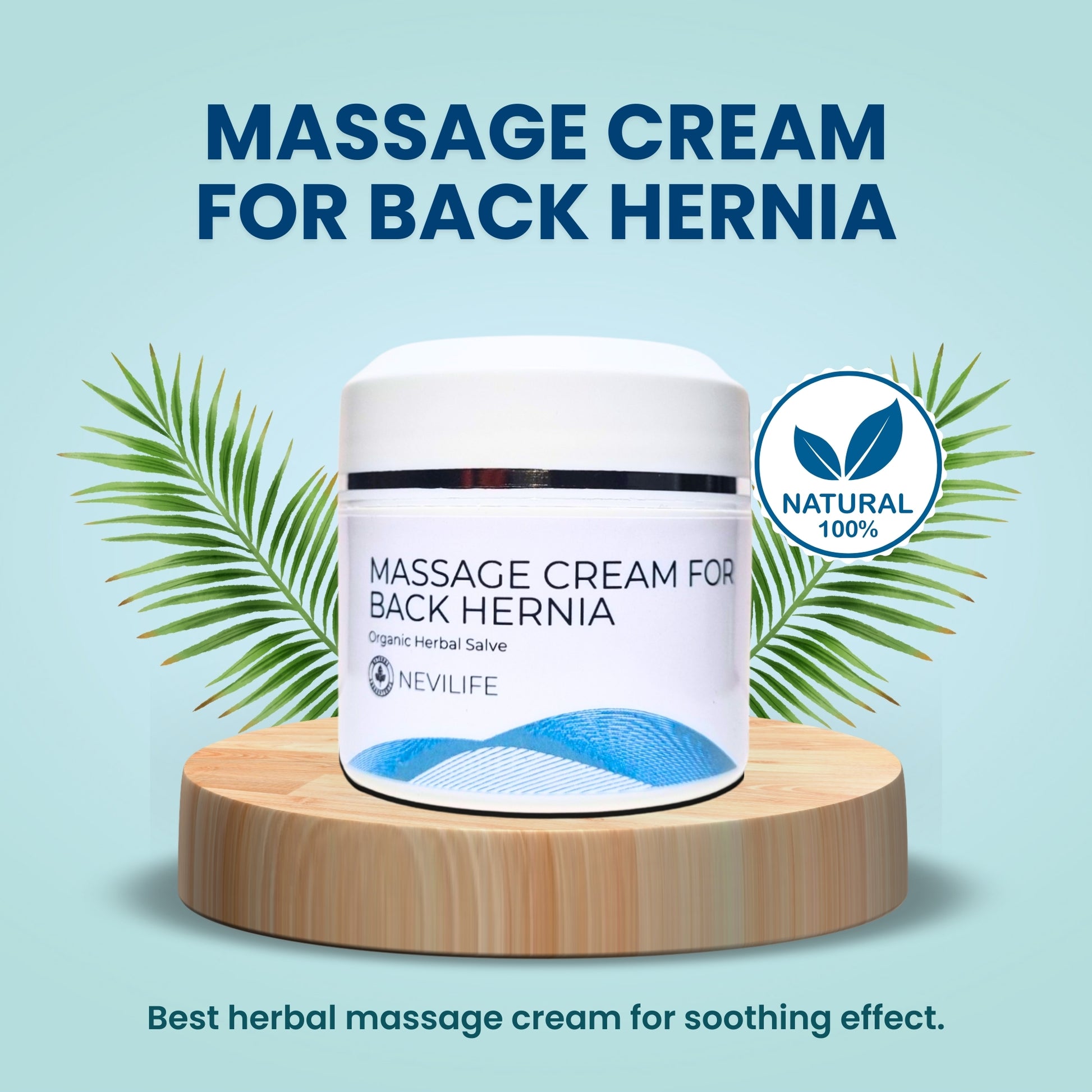 Back hernia massage cream for back pain relief.